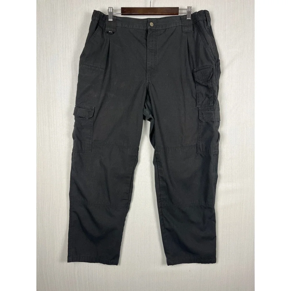 5.11 Tactical Series Cargo Pants Mens 40x30 Black Ripstop Utility Rugged